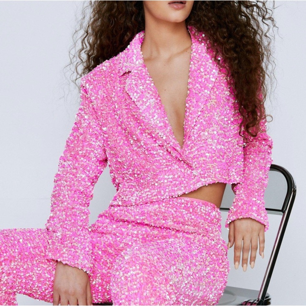 Nasty Gal Cropped Suit Style Jacket